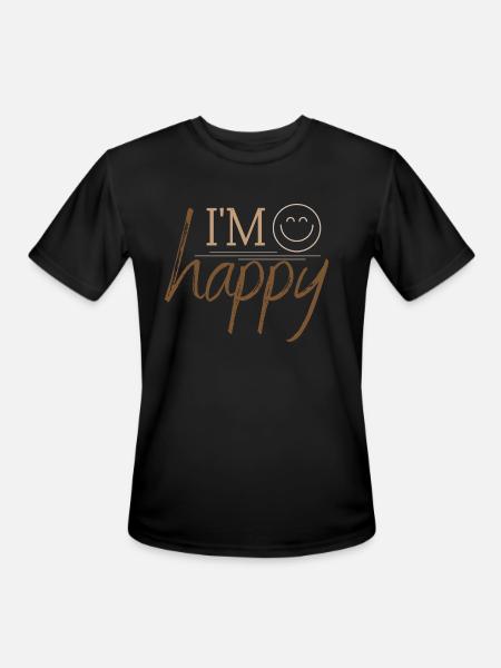 I'm happy - Men's Moisture Wicking Performance T-Shirt - black