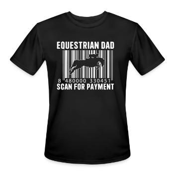 Equestrian Dad Scan For Payment Equestrian Dad - Men's Moisture Wicking Performance T-Shirt - black - Front - Jackson (183cm)
