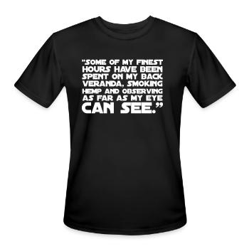 Smoking hemp - Men's Moisture Wicking Performance T-Shirt - black - Front - Jackson (183cm)