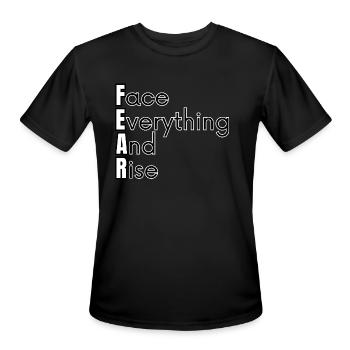 FEAR - Face Everything And Rise - Men's Moisture Wicking Performance T-Shirt - black - Front - Jackson (183cm)