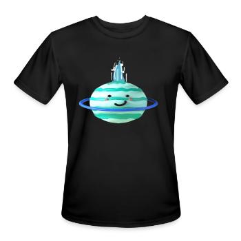 Planet Rockstar - Men's Moisture Wicking Performance T-Shirt - black - Front - Jackson (183cm)