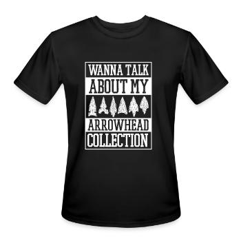 Wanna Talk About My Arrowhead Collection Flint - Men's Moisture Wicking Performance T-Shirt - black - Front - Jackson (183cm)
