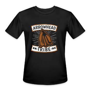 Arrowhead Tribe Rocks Flint Artifact Arrowhead - Men's Moisture Wicking Performance T-Shirt - black - Front - Jackson (183cm)