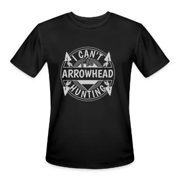 I Can't I'm Arrowhead Hunting Artifact Arrowhead - Men's Moisture Wicking Performance T-Shirt - black - Front - Jackson (183cm)