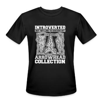 Introverted But Willing To Discuss Arrowheads - Men's Moisture Wicking Performance T-Shirt - black - Front - Jackson (183cm)