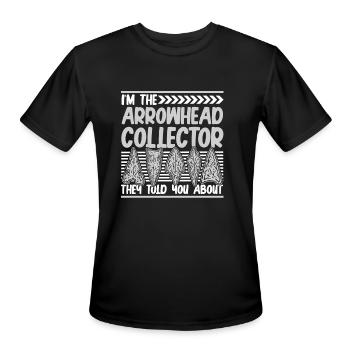 I'm The Arrowhead Collector Flint Rocks Arrowhead - Men's Moisture Wicking Performance T-Shirt - black - Front - Jackson (183cm)