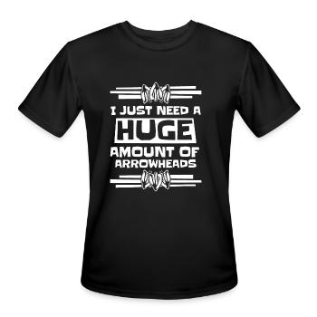Need Huge Amount Of Arrowheads Rocks Arrowhead - Men's Moisture Wicking Performance T-Shirt - black - Front - Jackson (183cm)