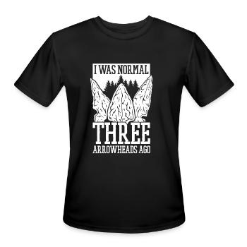 I Was Normal Three Arrowheads Ago Rocks Arrowhead - Men's Moisture Wicking Performance T-Shirt - black - Front - Jackson (183cm)