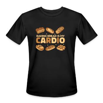 Baking Bread Is My Cardio Bread Dough Lover Bread - Men's Moisture Wicking Performance T-Shirt - black - Front - Jackson (183cm)