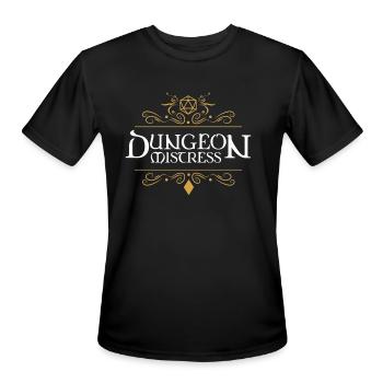 Dungeon Mistress Narrator Tabletop RPG Gaming - Men's Moisture Wicking Performance T-Shirt - black - Front - Jackson (183cm)