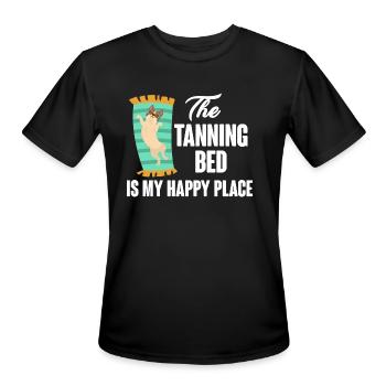 The Tanning Bed Is My Happy Place Sunbathing - Men's Moisture Wicking Performance T-Shirt - black - Front - Jackson (183cm)