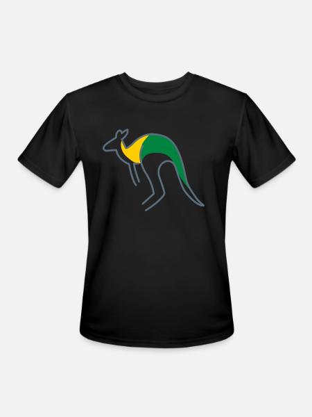 Kangaroo Design gift cute - Men's Moisture Wicking Performance T-Shirt - black