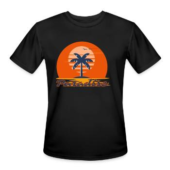 Tropical Paradise - Men's Moisture Wicking Performance T-Shirt - black - Front - Jackson (183cm)