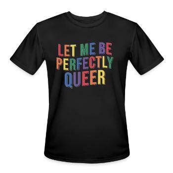 LGBT Pride Queer - Men's Moisture Wicking Performance T-Shirt - black - Front - Jackson (183cm)