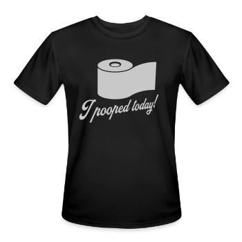 I pooped today quote - Men's Moisture Wicking Performance T-Shirt - black - Front - Jackson (183cm)