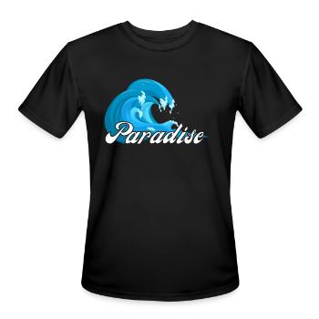 Paradise green - Men's Moisture Wicking Performance T-Shirt - black - Front - Jackson (183cm)