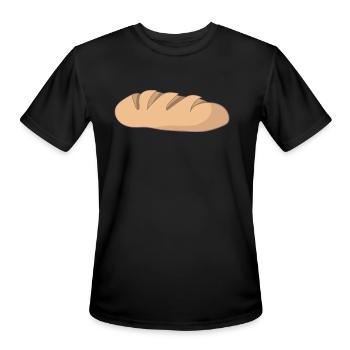 bread - Men's Moisture Wicking Performance T-Shirt - black - Front - Jackson (183cm)