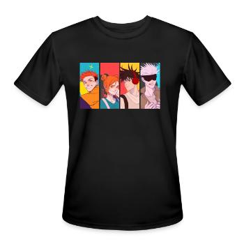 Family Paradise Rainbow - Men's Moisture Wicking Performance T-Shirt - black - Front - Jackson (183cm)