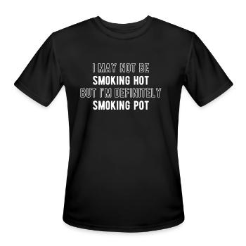 Smoking Pot - Men's Moisture Wicking Performance T-Shirt - black - Front - Jackson (183cm)