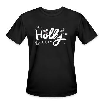 Holly jolly - Men's Moisture Wicking Performance T-Shirt - black - Front - Jackson (183cm)