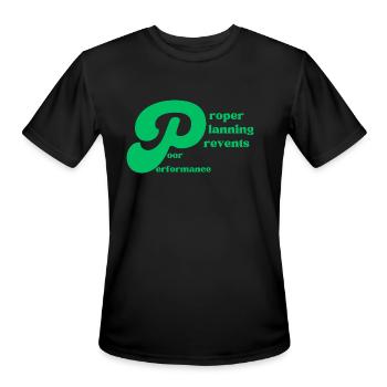 Proper Planning Green - Men's Moisture Wicking Performance T-Shirt - black - Front - Jackson (183cm)
