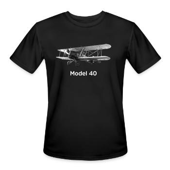 Model B40 - Men's Moisture Wicking Performance T-Shirt - black - Front - Jackson (183cm)