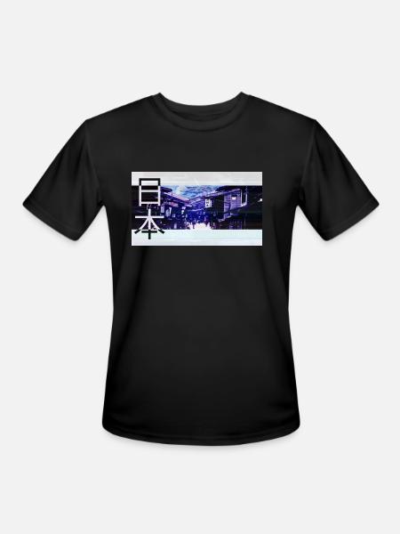 Japan Retro Aesthetic - Men's Moisture Wicking Performance T-Shirt - black