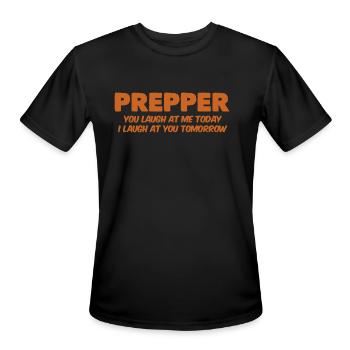 Prepper - Men's Moisture Wicking Performance T-Shirt - black - Front - Jackson (183cm)