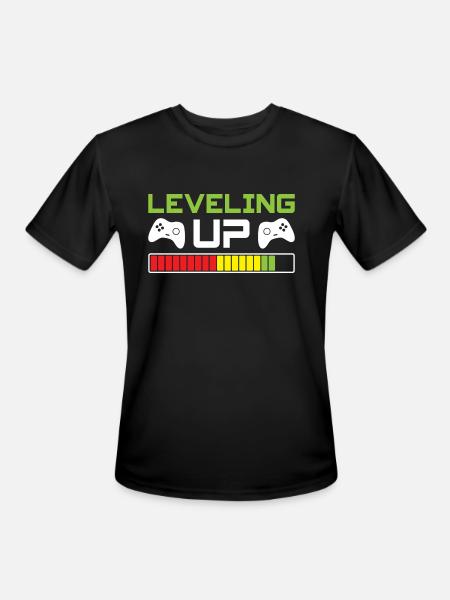 Leveling Up - Men's Moisture Wicking Performance T-Shirt - black