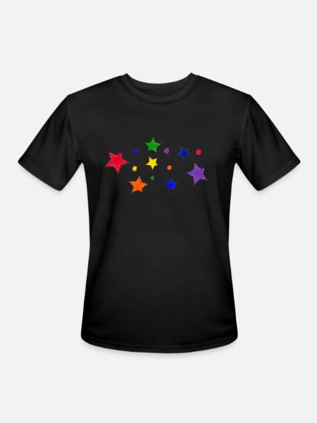 Stars and bubbles - Men's Moisture Wicking Performance T-Shirt - black