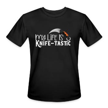Cool Knives For Collectors Knife Collecting Knife - Men's Moisture Wicking Performance T-Shirt - black - Front - Jackson (183cm)
