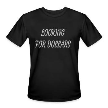 Looking for dollars - Men's Moisture Wicking Performance T-Shirt - black - Front - Jackson (183cm)