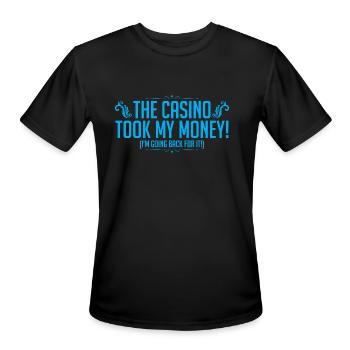 Poker Roulette Black Jack Blackjack Poker Vegas - Men's Moisture Wicking Performance T-Shirt - black - Front - Jackson (183cm)