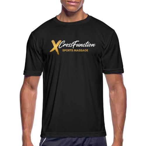 White XF SPORTS MASSAGE LOGO (front only) - Men's Moisture Wicking Performance T-Shirt