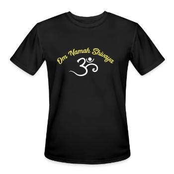 Om Namah Shivaya Hindu Mantra T - Men's Moisture Wicking Performance T-Shirt - black - Front - Jackson (183cm)