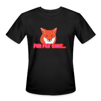 For Fox Sake - Men's Moisture Wicking Performance T-Shirt - black - Front - Jackson (183cm)