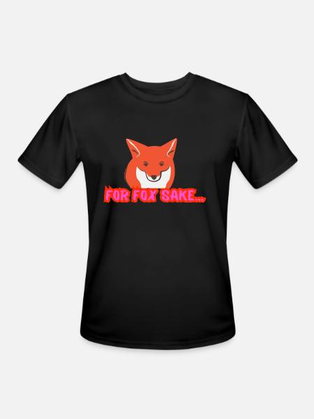 For Fox Sake - Men's Moisture Wicking Performance T-Shirt - black