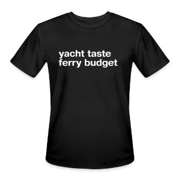 Yacht Taste Ferry Budget - Men's Moisture Wicking Performance T-Shirt - black - Front - Jackson (183cm)