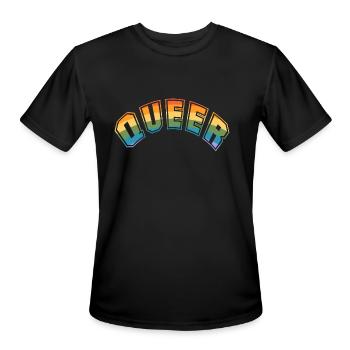 Queer - Men's Moisture Wicking Performance T-Shirt - black - Front - Jackson (183cm)