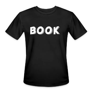 Book - Men's Moisture Wicking Performance T-Shirt - black - Front - Jackson (183cm)