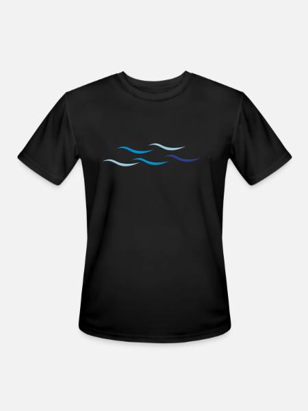 water - Men's Moisture Wicking Performance T-Shirt - black