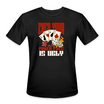 Poker Casino Poker Player Gambling Roulette Gift - Men's Moisture Wicking Performance T-Shirt - black - Front - Jackson (183cm)