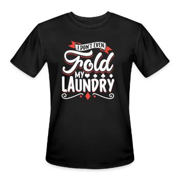 Poker Casino Poker Player Gambling Roulette Gift - Men's Moisture Wicking Performance T-Shirt - black - Front - Jackson (183cm)