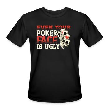 Poker Casino Poker Player Gambling Roulette Gift - Men's Moisture Wicking Performance T-Shirt - black - Front - Jackson (183cm)