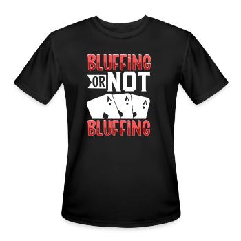 Poker Casino Poker Player Gambling Roulette - Men's Moisture Wicking Performance T-Shirt - black - Front - Jackson (183cm)