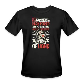 Poker Casino Poker Player Gambling Roulette - Men's Moisture Wicking Performance T-Shirt - black - Front - Jackson (183cm)