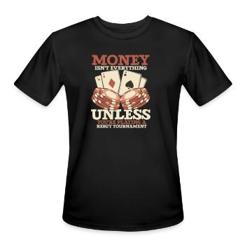 Poker Casino Poker Player Gambling Roulette - Men's Moisture Wicking Performance T-Shirt - black - Front - Jackson (183cm)