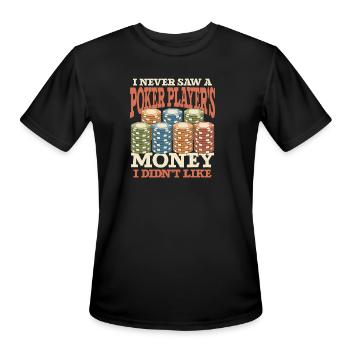 Poker Casino Poker Player Gambling Roulette - Men's Moisture Wicking Performance T-Shirt - black - Front - Jackson (183cm)