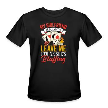 Poker Casino Poker Player Gambling Roulette Gift - Men's Moisture Wicking Performance T-Shirt - black - Front - Jackson (183cm)