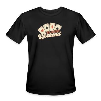 Poker Casino Poker Player Gambling Roulette - Men's Moisture Wicking Performance T-Shirt - black - Front - Jackson (183cm)